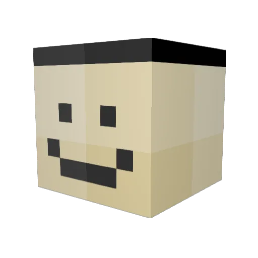 vitin1st Minecraft avatar head, 3D render