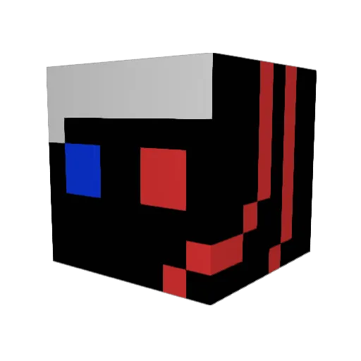 vitordime Minecraft avatar head, 3D render