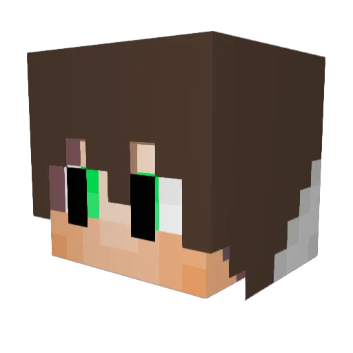 vitorr_ Minecraft avatar head, 3D render