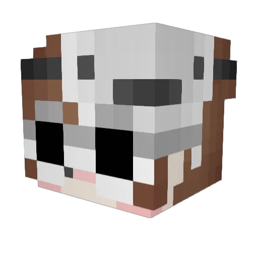 vitoutario Minecraft avatar head, 3D render
