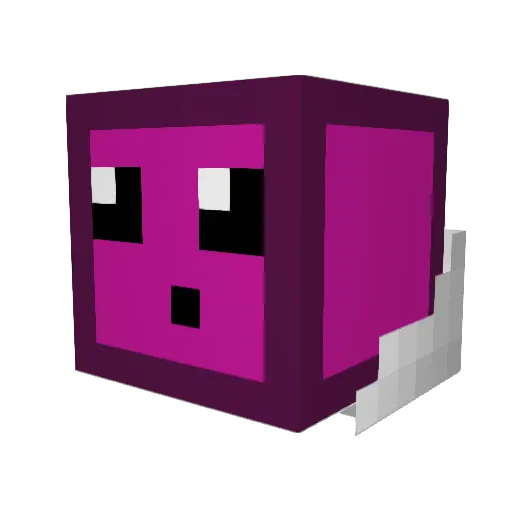 vitrify Minecraft avatar head, 3D render