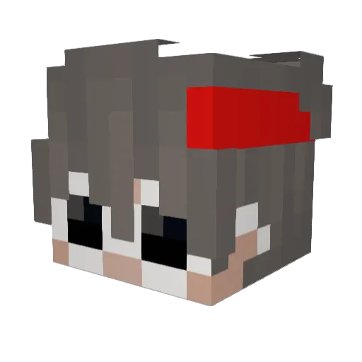 vitro0 Minecraft avatar head, 3D render