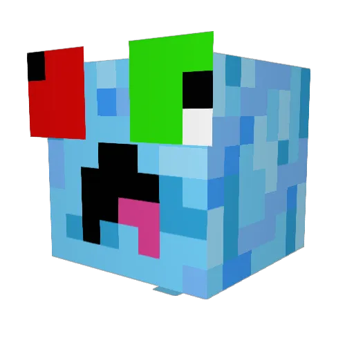 vitush Minecraft avatar head, 3D render