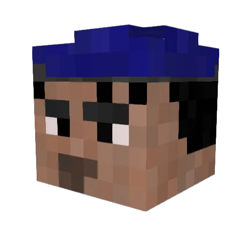 vitya_car Minecraft avatar head, 3D render