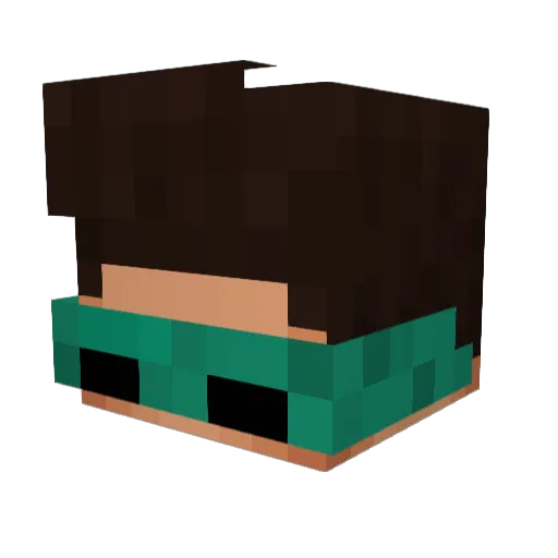 vityocheck Minecraft avatar head, 3D render