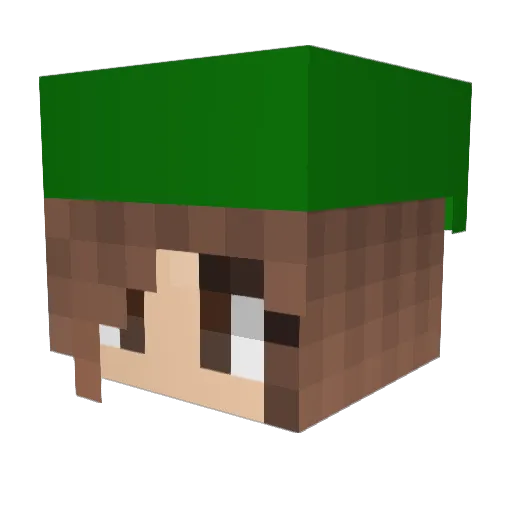 viv13 Minecraft avatar head, 3D render