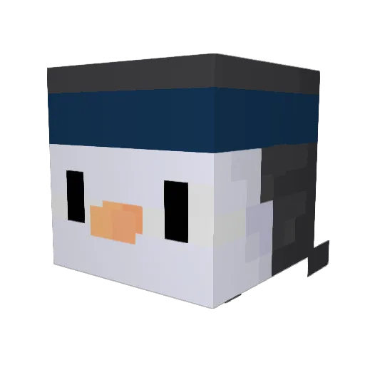viv___ Minecraft avatar head, 3D render