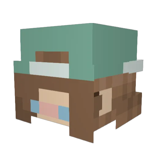 vivaciousss Minecraft avatar head, 3D render