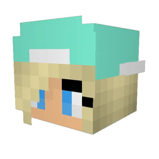 vivalia_ Minecraft avatar head, 3D render