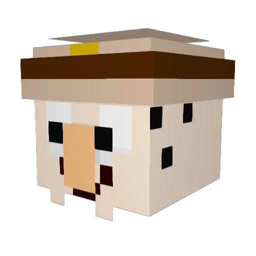 vivannie Minecraft avatar head, 3D render