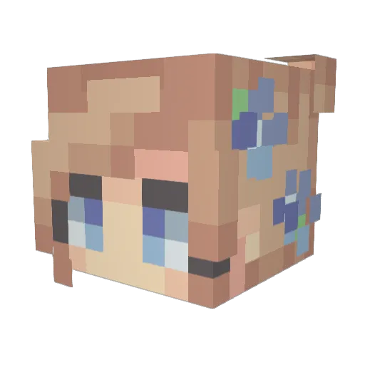 vivi0608 Minecraft avatar head, 3D render