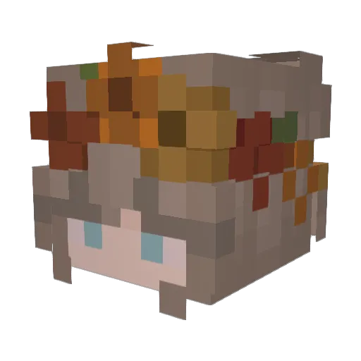 vivi112 Minecraft avatar head, 3D render