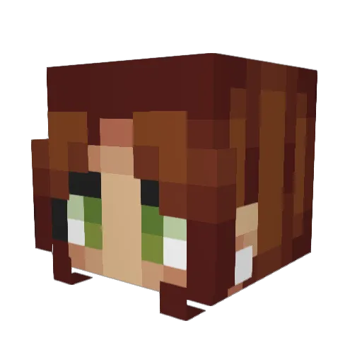 vivi1444 Minecraft avatar head, 3D render