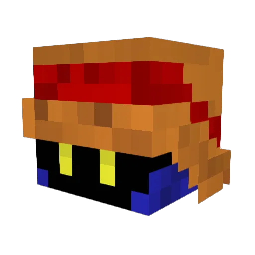 vivi9 Minecraft avatar head, 3D render