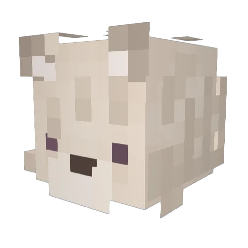 vivibex Minecraft avatar head, 3D render