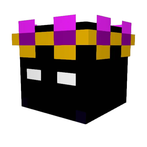 vivid_king Minecraft avatar head, 3D render
