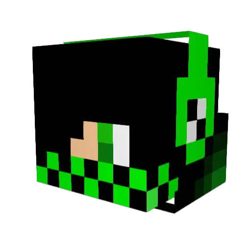 vividerbrush Minecraft avatar head, 3D render