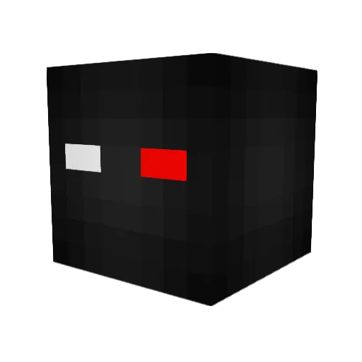 viviied Minecraft avatar head, 3D render