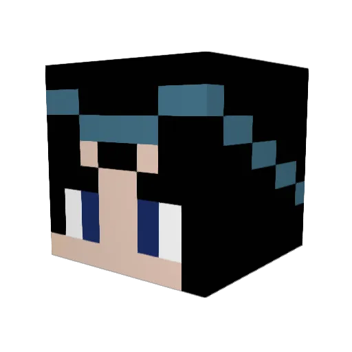 vivimimmy Minecraft avatar head, 3D render
