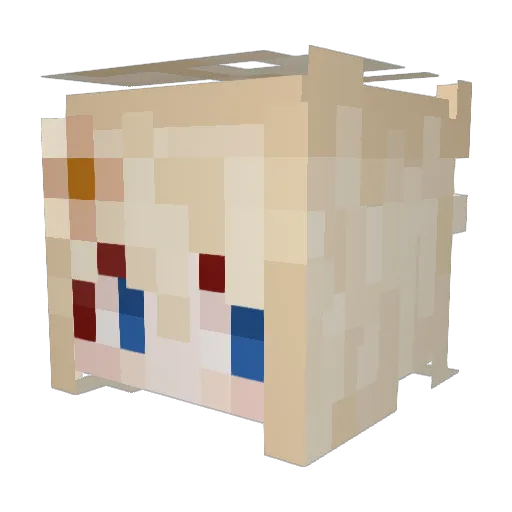vivimonade Minecraft avatar head, 3D render