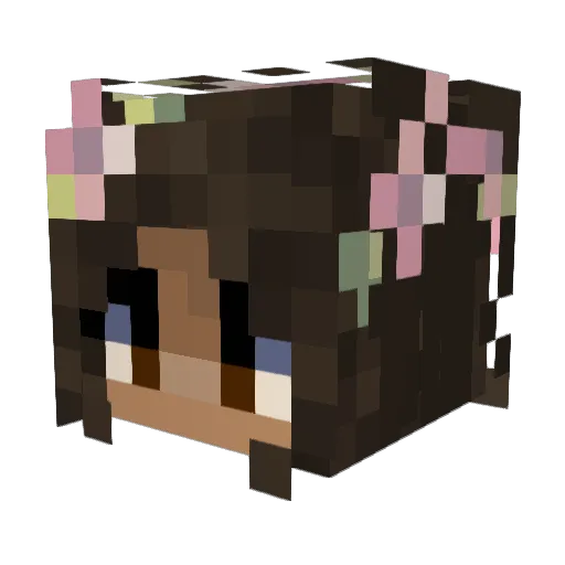 viviozzy Minecraft avatar head, 3D render