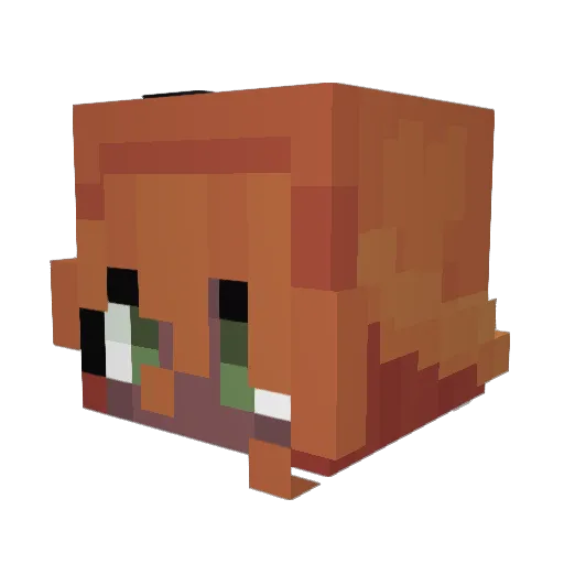 viviribi Minecraft avatar head, 3D render