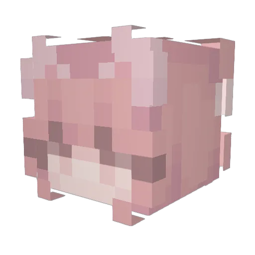 viviroseiee Minecraft avatar head, 3D render