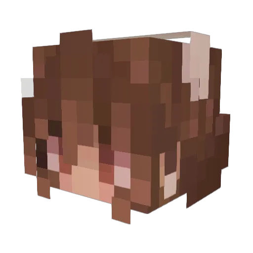 vivisly Minecraft avatar head, 3D render