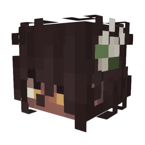 vivixiv Minecraft avatar head, 3D render