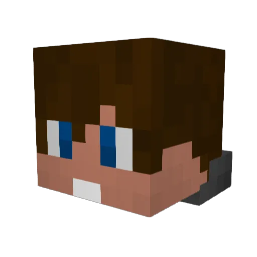 vivkpatl Minecraft avatar head, 3D render