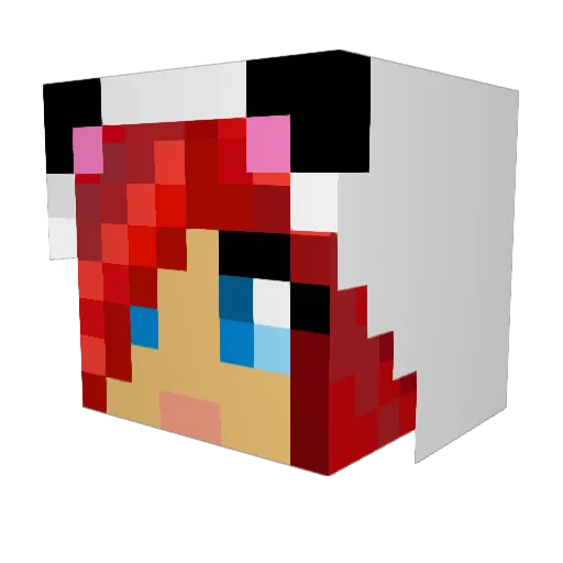 vivphil Minecraft avatar head, 3D render