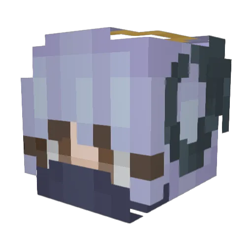 vivtp Minecraft avatar head, 3D render