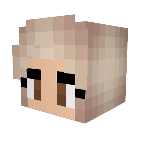 vivums Minecraft avatar head, 3D render