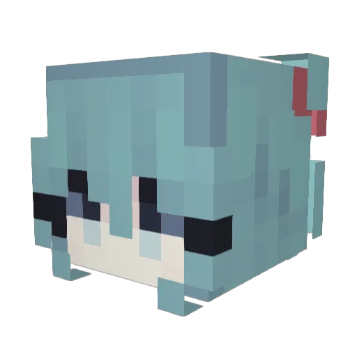 vivvivvivvivian Minecraft avatar head, 3D render