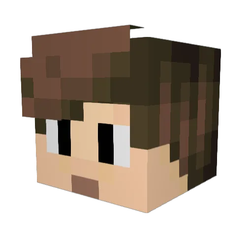 vixbe Minecraft avatar head, 3D render