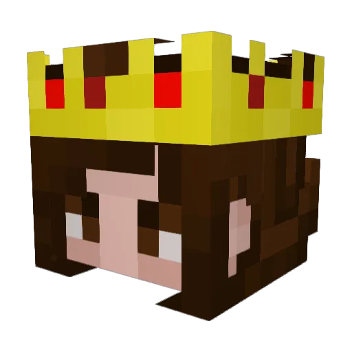 vixde2u Minecraft avatar head, 3D render