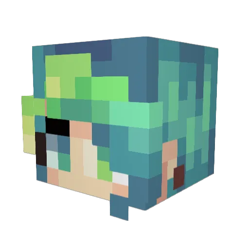 vixene Minecraft avatar head, 3D render