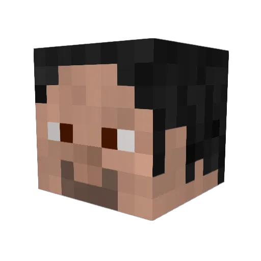 vixhooos Minecraft avatar head, 3D render