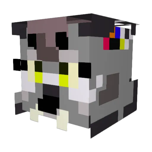 vixiestix Minecraft avatar head, 3D render