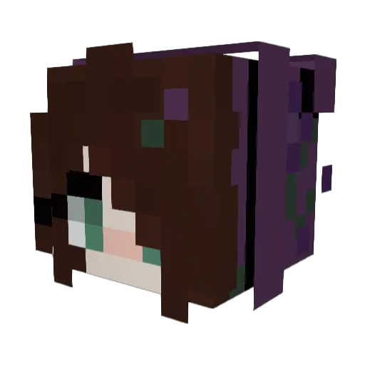 vixily Minecraft avatar head, 3D render