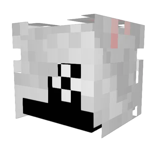 vixoiyoi Minecraft avatar head, 3D render