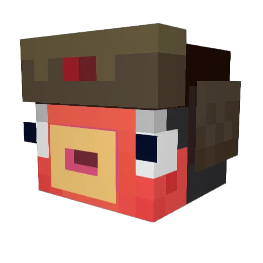 vixsto_ Minecraft avatar head, 3D render