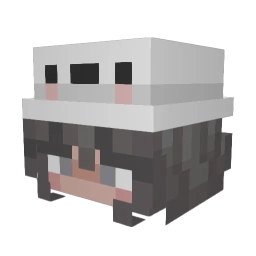 vixulli Minecraft avatar head, 3D render