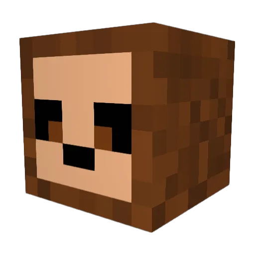 vixuni Minecraft avatar head, 3D render