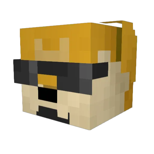 vizchris Minecraft avatar head, 3D render