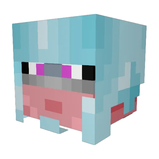 vizza2k2 Minecraft avatar head, 3D render