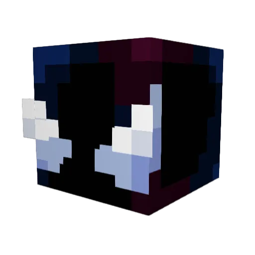 vizzie25 Minecraft avatar head, 3D render