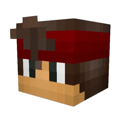 vj987 Minecraft avatar head, 3D render