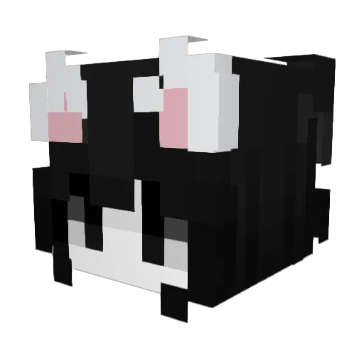 vjvx Minecraft avatar head, 3D render