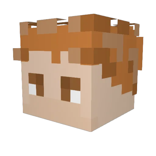 vk6s Minecraft avatar head, 3D render
